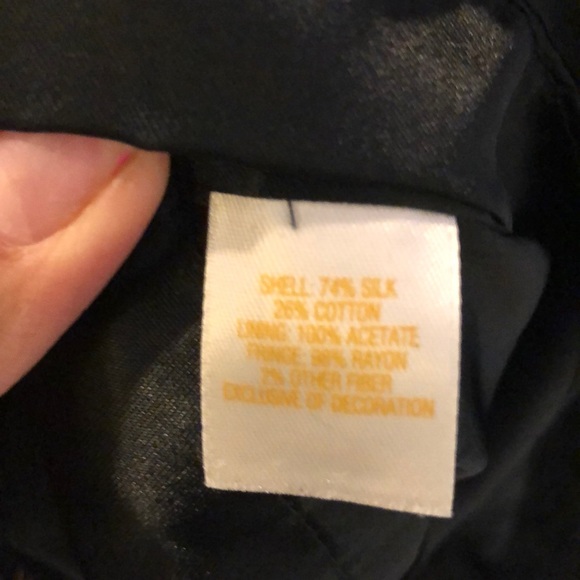 Kate Spade Black Fringe Silk Party Dress - Picture 8 of 8